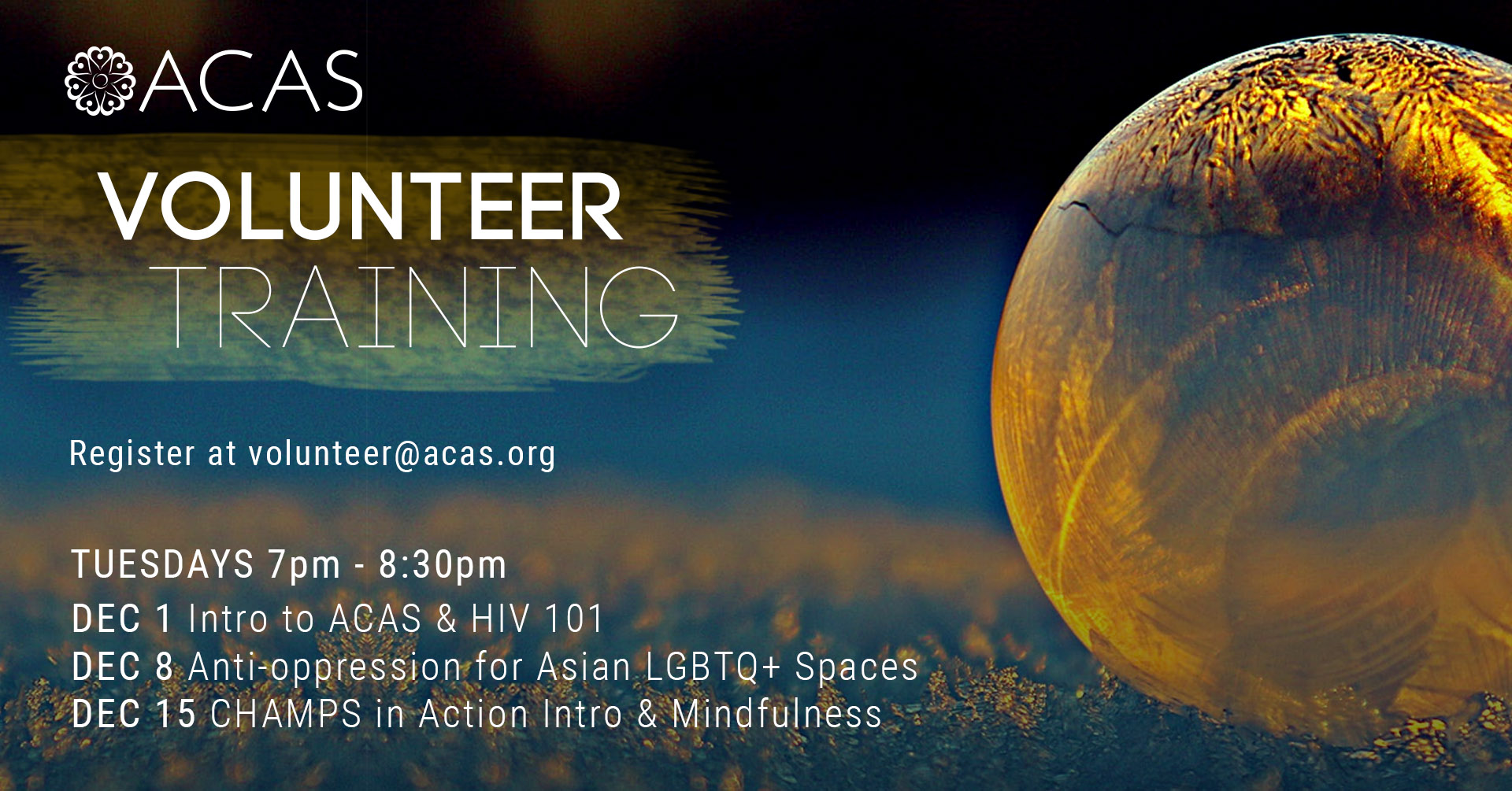 Poster for Volunteer Training