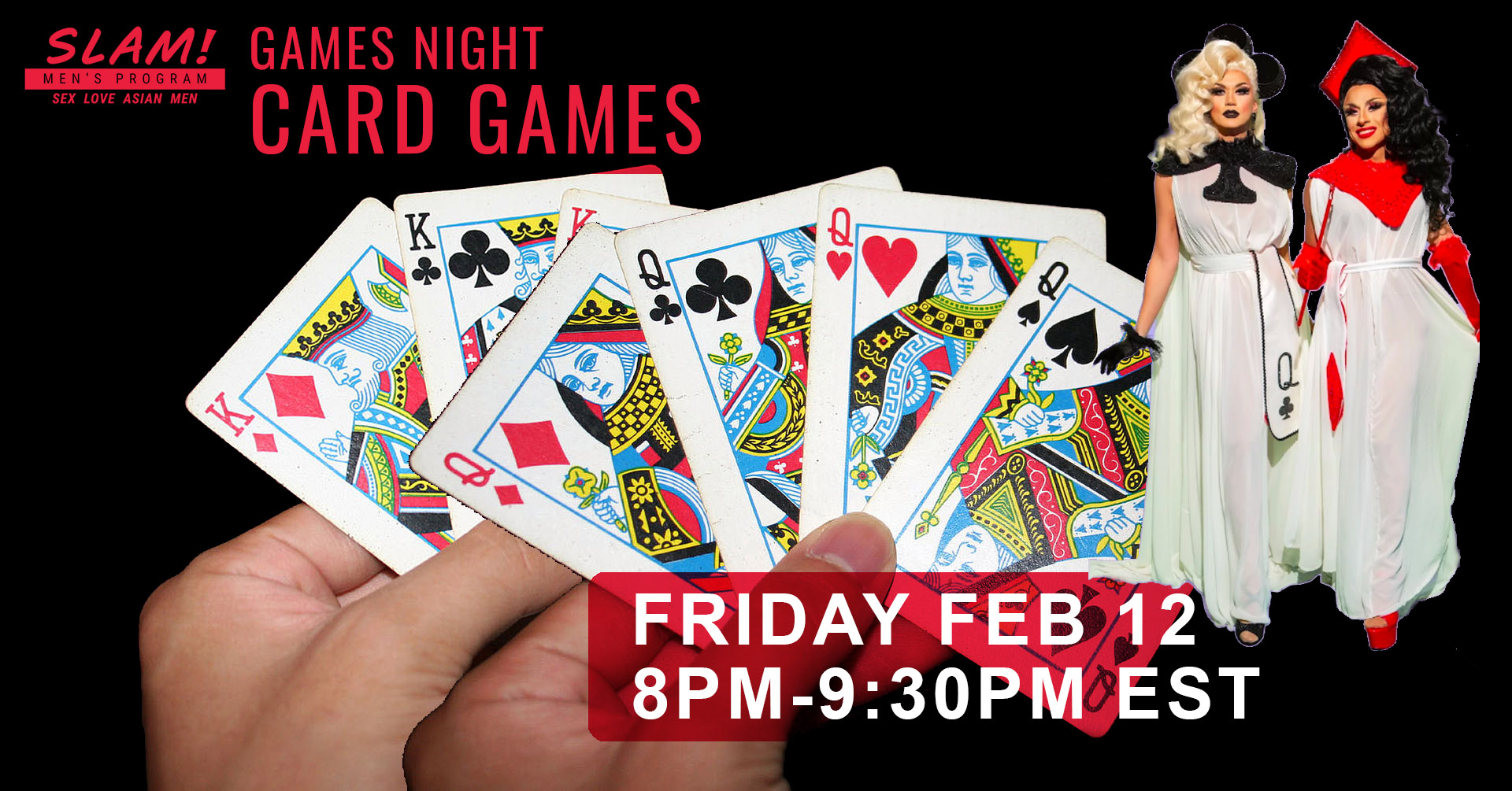Poster for SLAM Games Night Feb 12