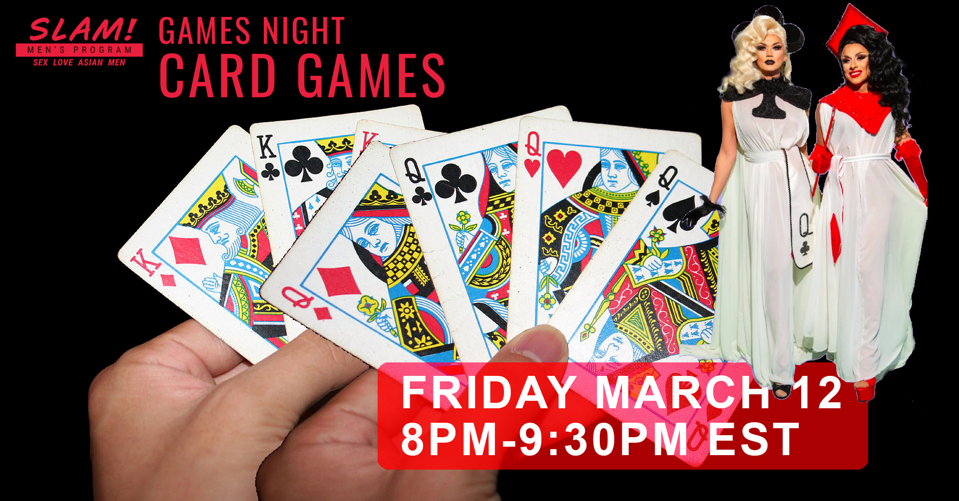 Poster for Men's games night march 12