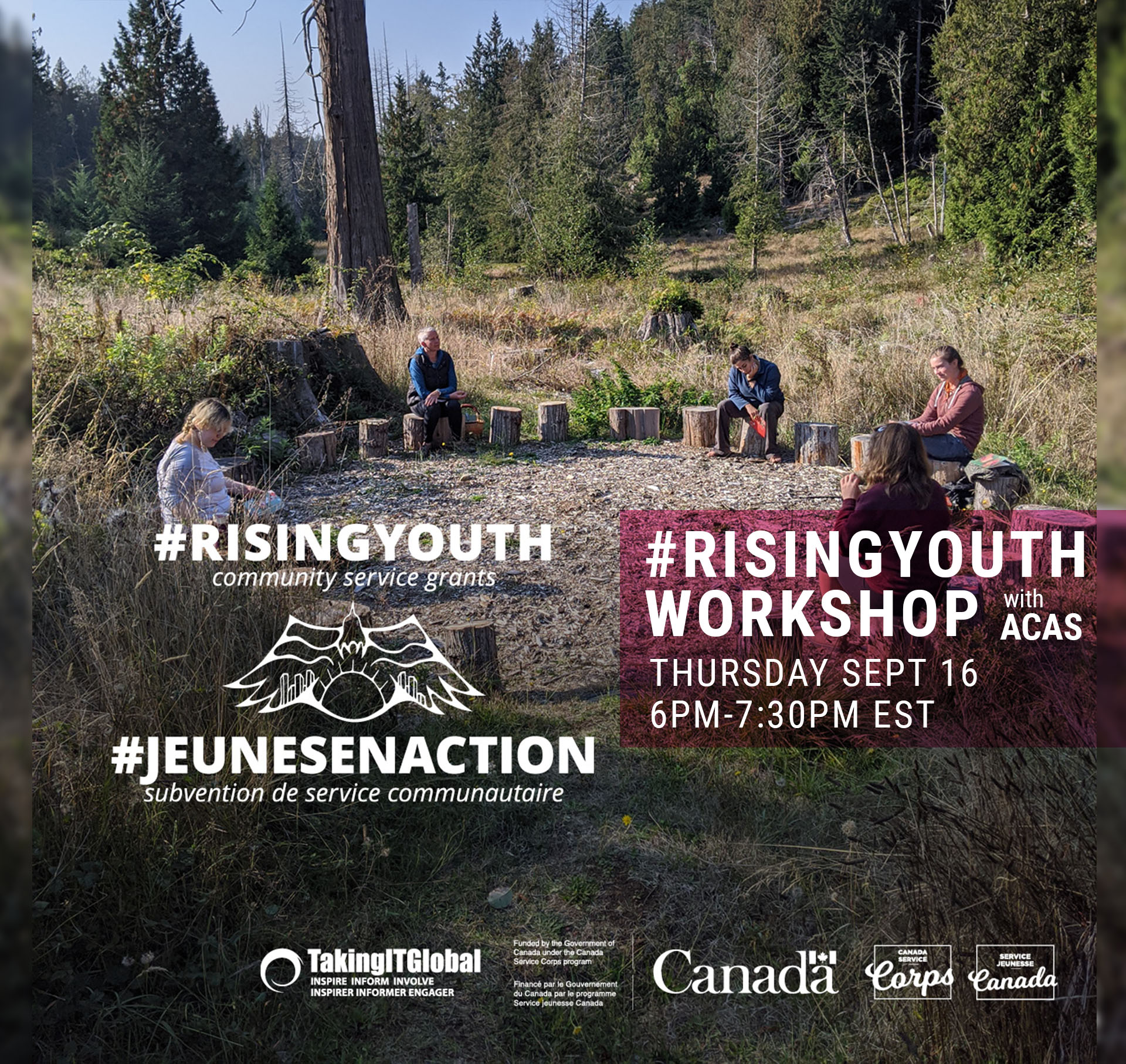 poster for Rising Youth workshop