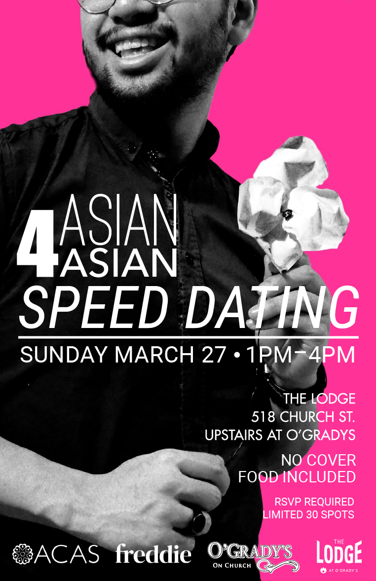 Speed Dating poster for Asian men on march 27